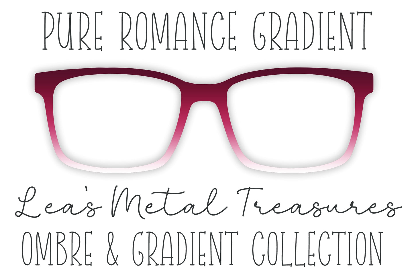 Pure Romance Gradient Eyewear Frame Toppers COMES WITH MAGNETS
