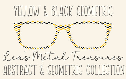 Yellow and black geometric  Eyewear Frame Toppers COMES WITH MAGNETS