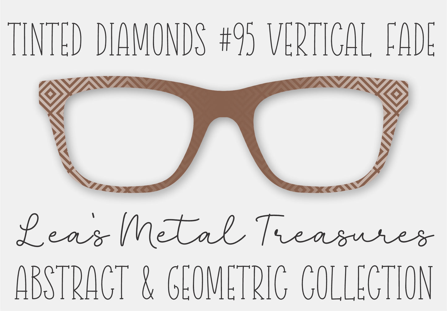 Tinted Diamonds #95 Vertical Fade Eyewear Frame Toppers COMES WITH MAGNETS