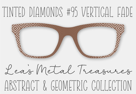 Tinted Diamonds #95 Vertical Fade Eyewear Frame Toppers COMES WITH MAGNETS