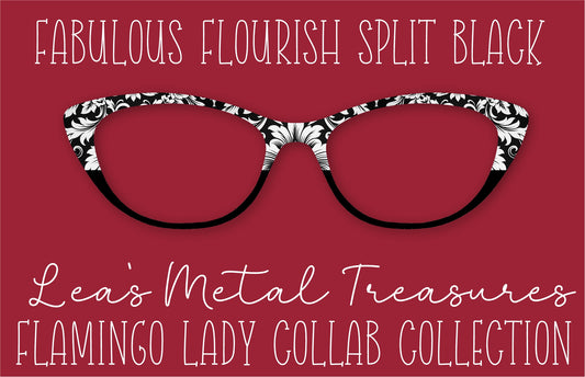 FABULOUS FLOURISH SPLIT BLACK • Flamingo Lady Collab