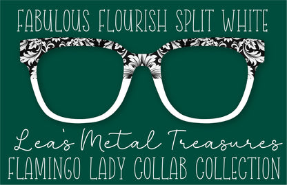FABULOUS FLOURISH SPLIT WHITE • Flamingo Lady Collab