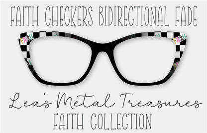 Faith Checkers BiDirectional Fade Eyewear Frame Toppers COMES WITH MAGNETS