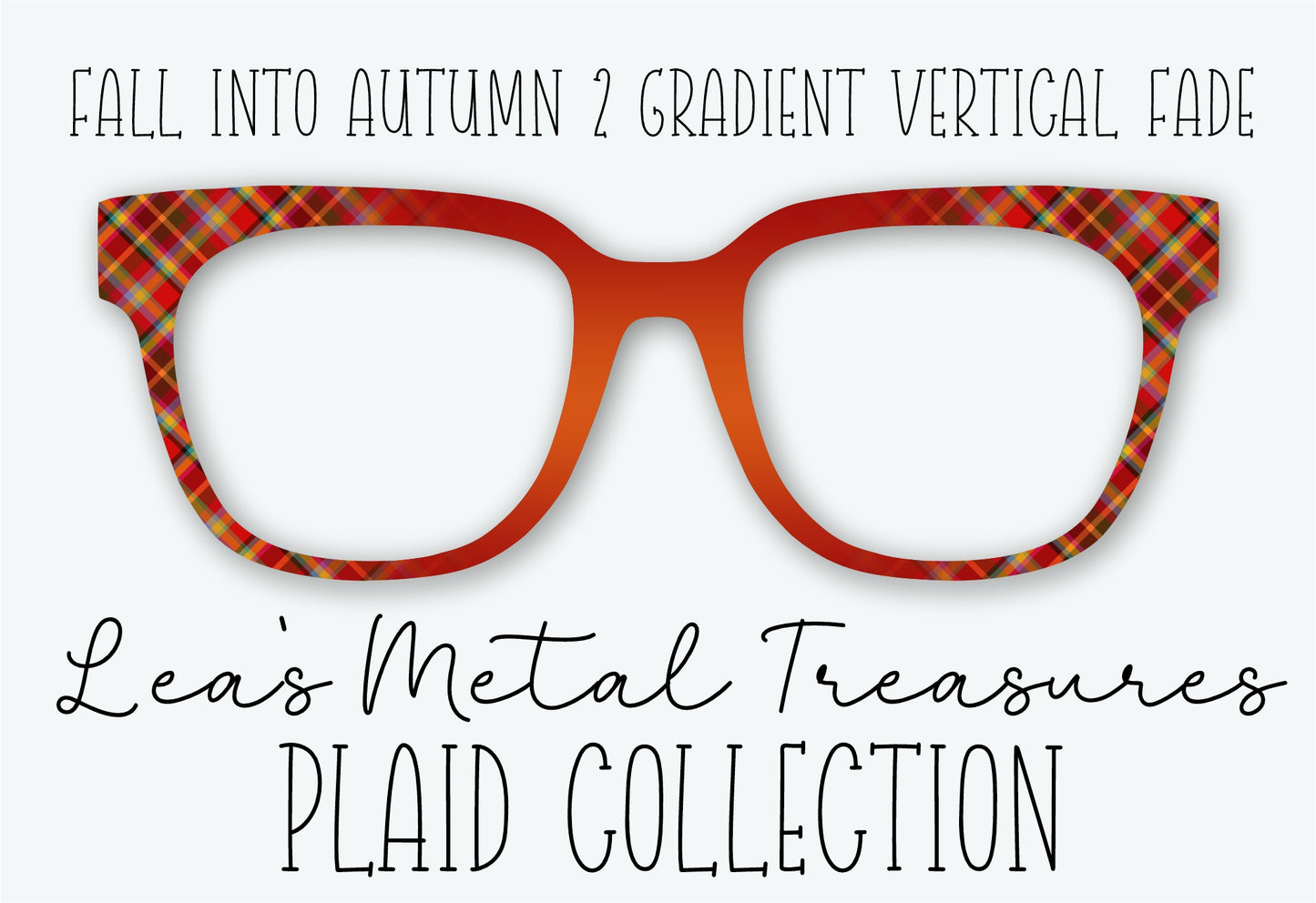FALL INTO AUTUMN 2 GRADIENT VERTICAL FADE Eyewear Frame Toppers