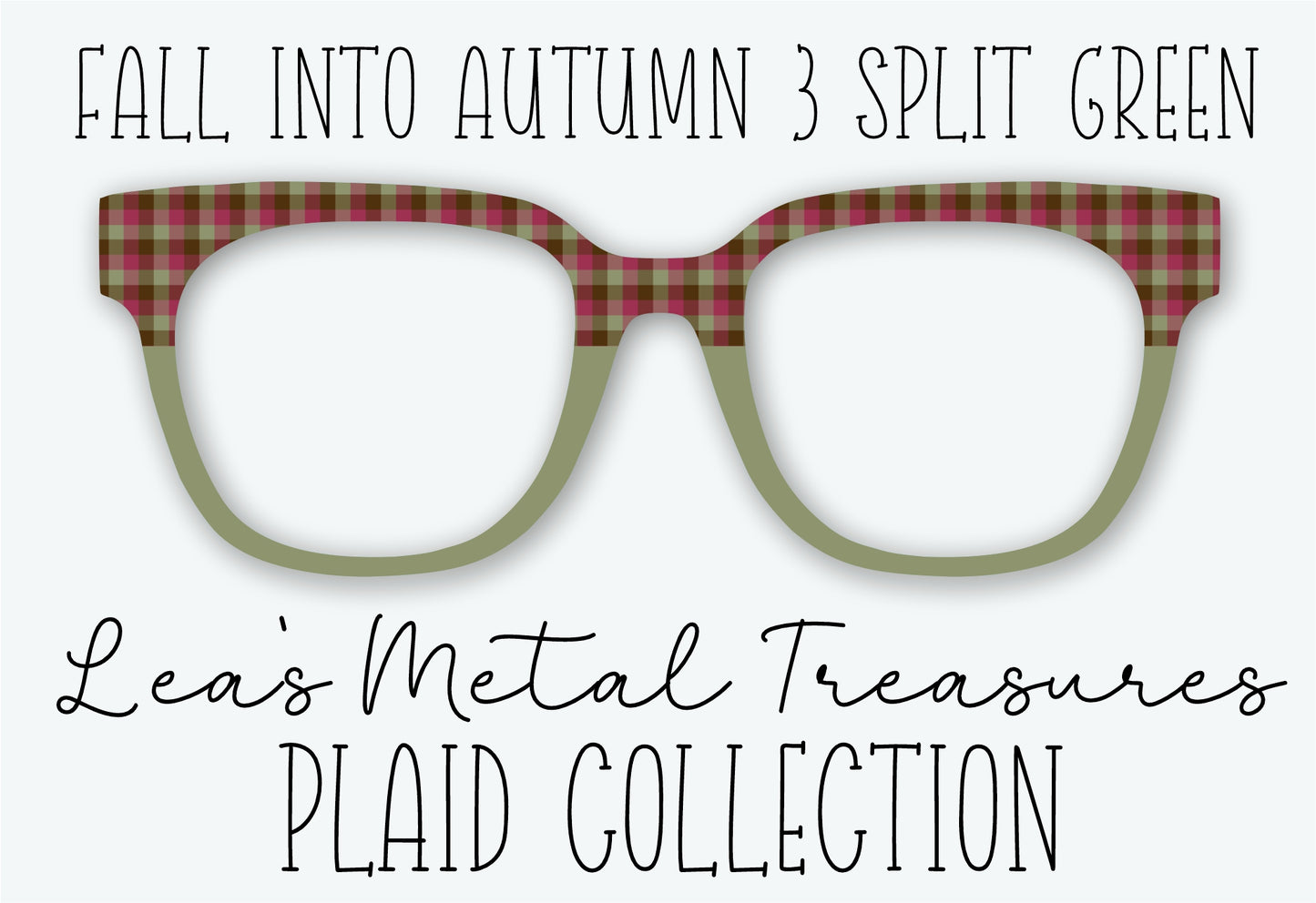 FALL INTO AUTUMN 3 SPLIT GREEN Eyewear Frame Toppers