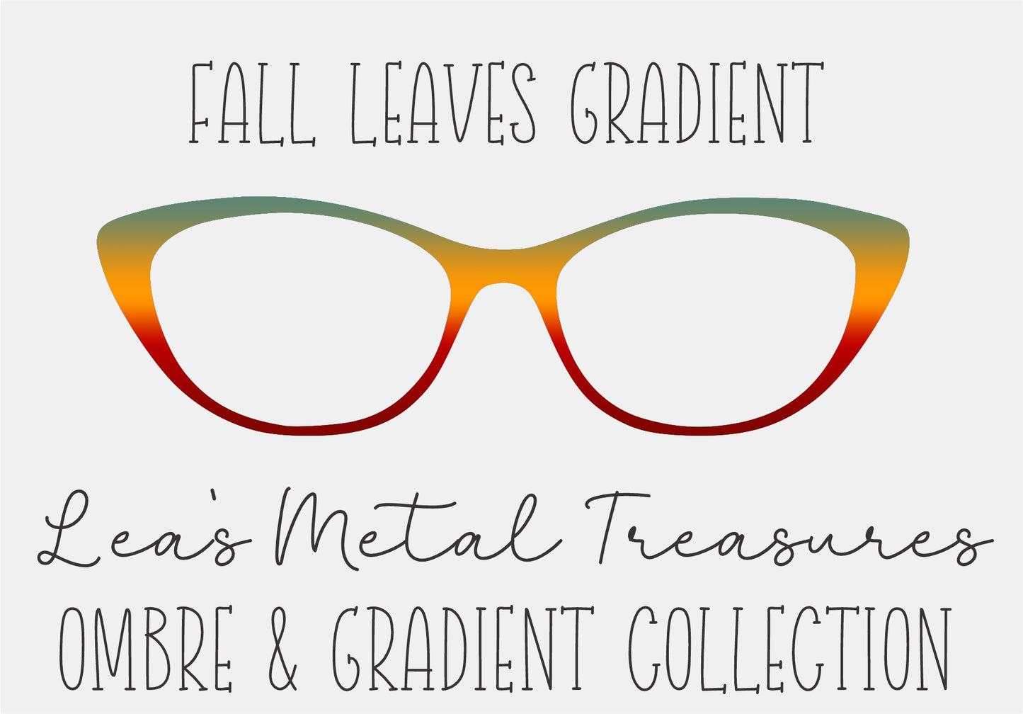 Fall Leaves Gradient Eyewear Frame Toppers COMES WITH MAGNETS