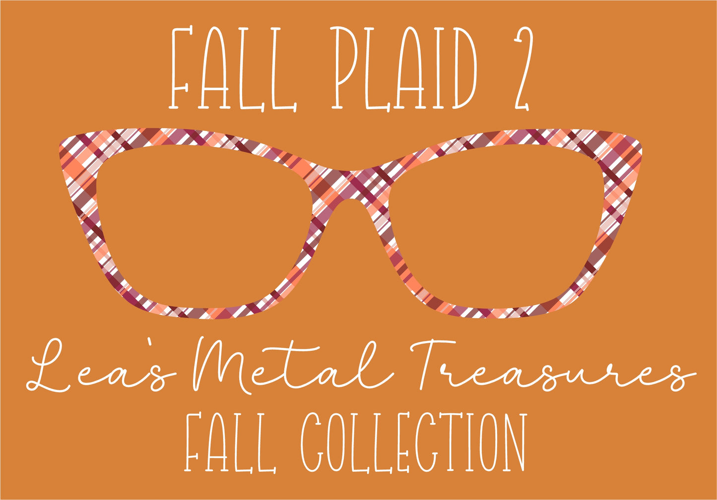 FALL PLAID 2 Eyewear Frame Toppers COMES WITH MAGNETS