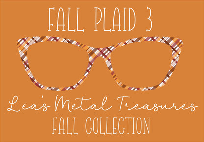 FALL PLAID 3 Eyewear Frame Toppers COMES WITH MAGNETS