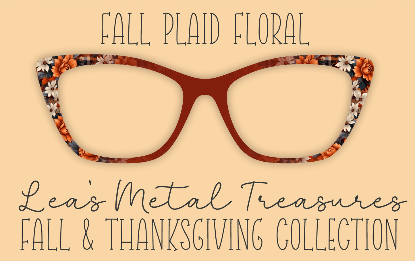 Fall Plaid Floral Eyewear Frame Toppers