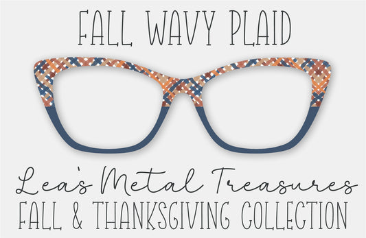 FALL WAVY PLAID Eyewear Frame Toppers • October 2025 Topper of the Month