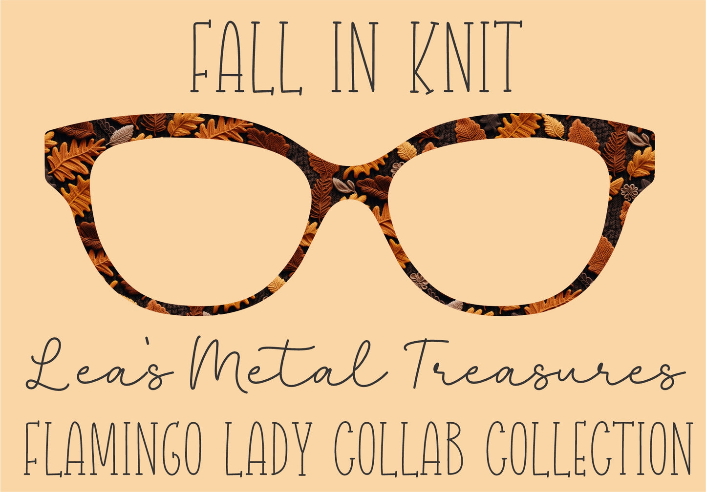 FALL IN KNIT • Flamingo Lady Collab Collection Printed Magnetic Eyeglasses Topper