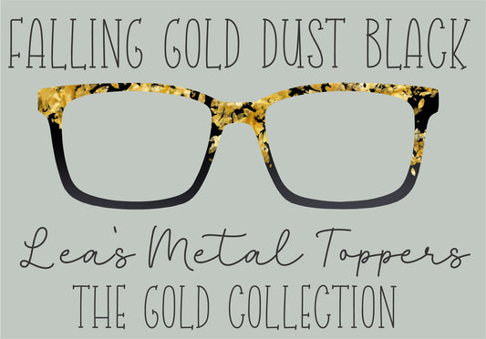 FALLING GOLD DUST BLACK Eyewear Frame Toppers COMES WITH MAGNETS