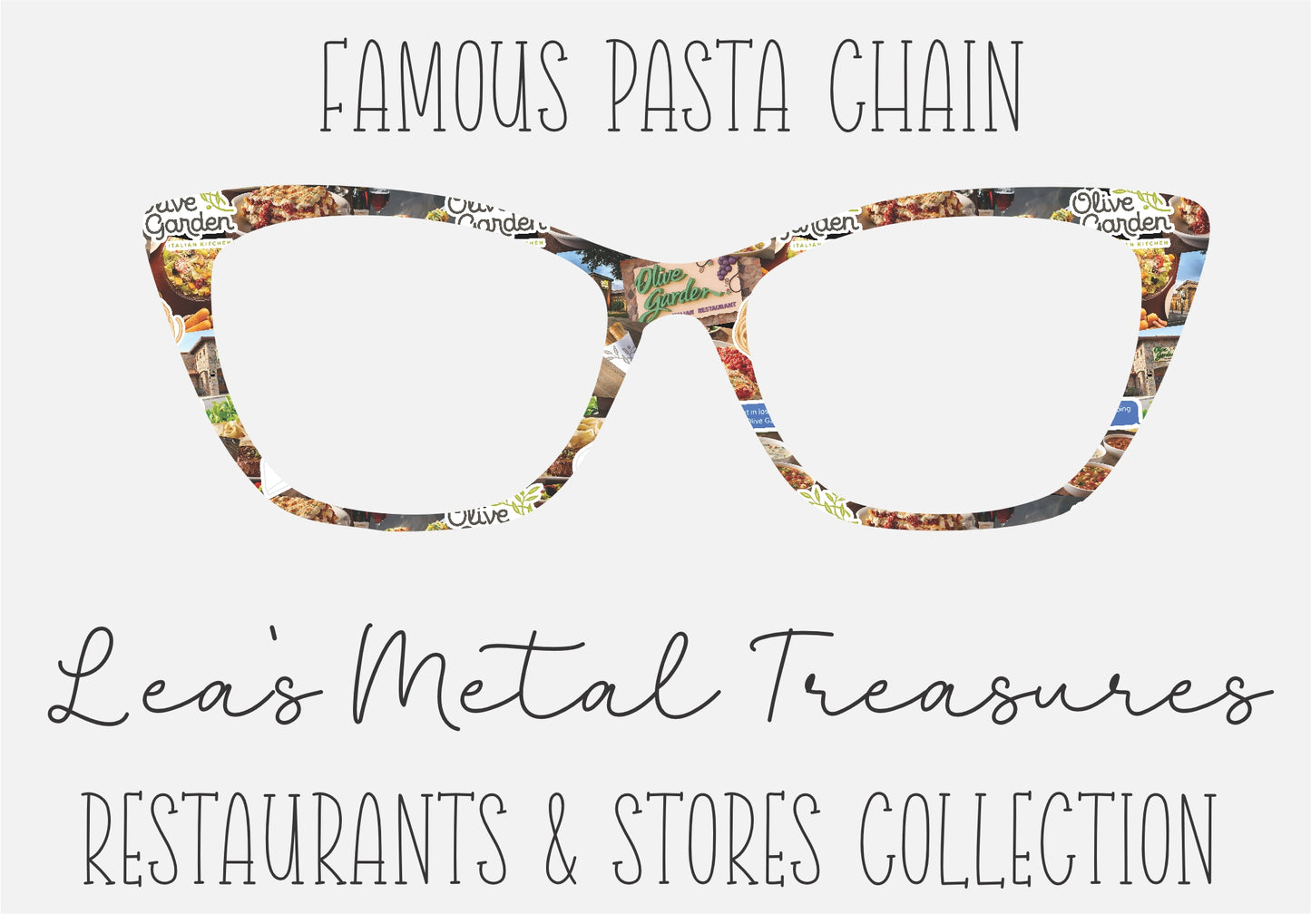 FAMOUS PASTA CHAIN Eyewear Frame Toppers COMES WITH MAGNETS