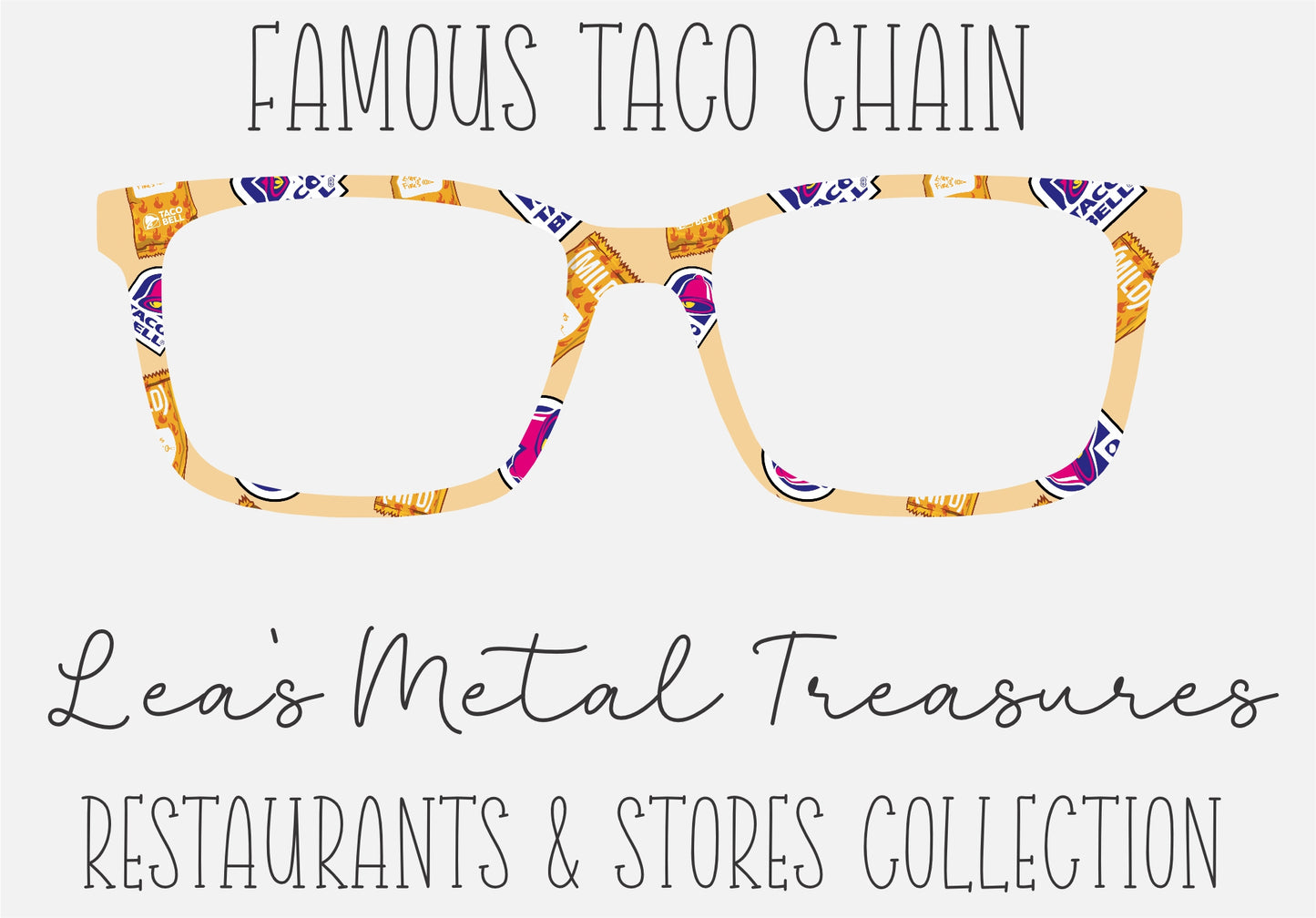 FAMOUS TACO CHAIN Eyewear Frame Toppers COMES WITH MAGNETS