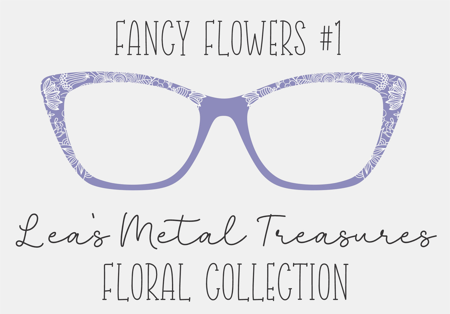 Fancy Flowers 1 Eyewear Frame Toppers COMES WITH MAGNETS