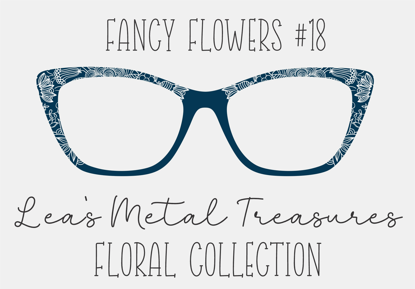 Fancy Flowers 18 Eyewear Frame Toppers COMES WITH MAGNETS