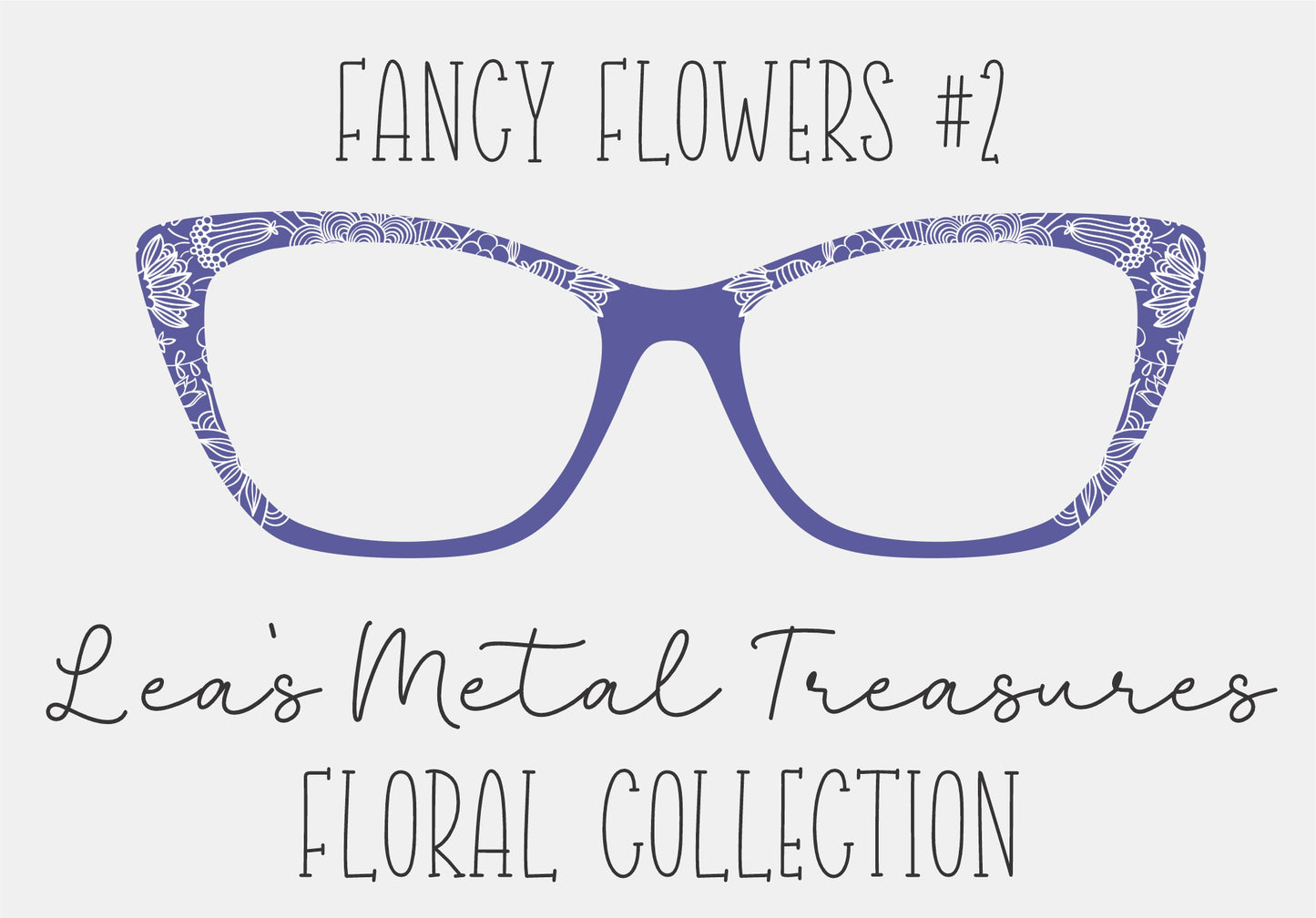 Fancy Flowers 2 Eyewear Frame Toppers COMES WITH MAGNETS