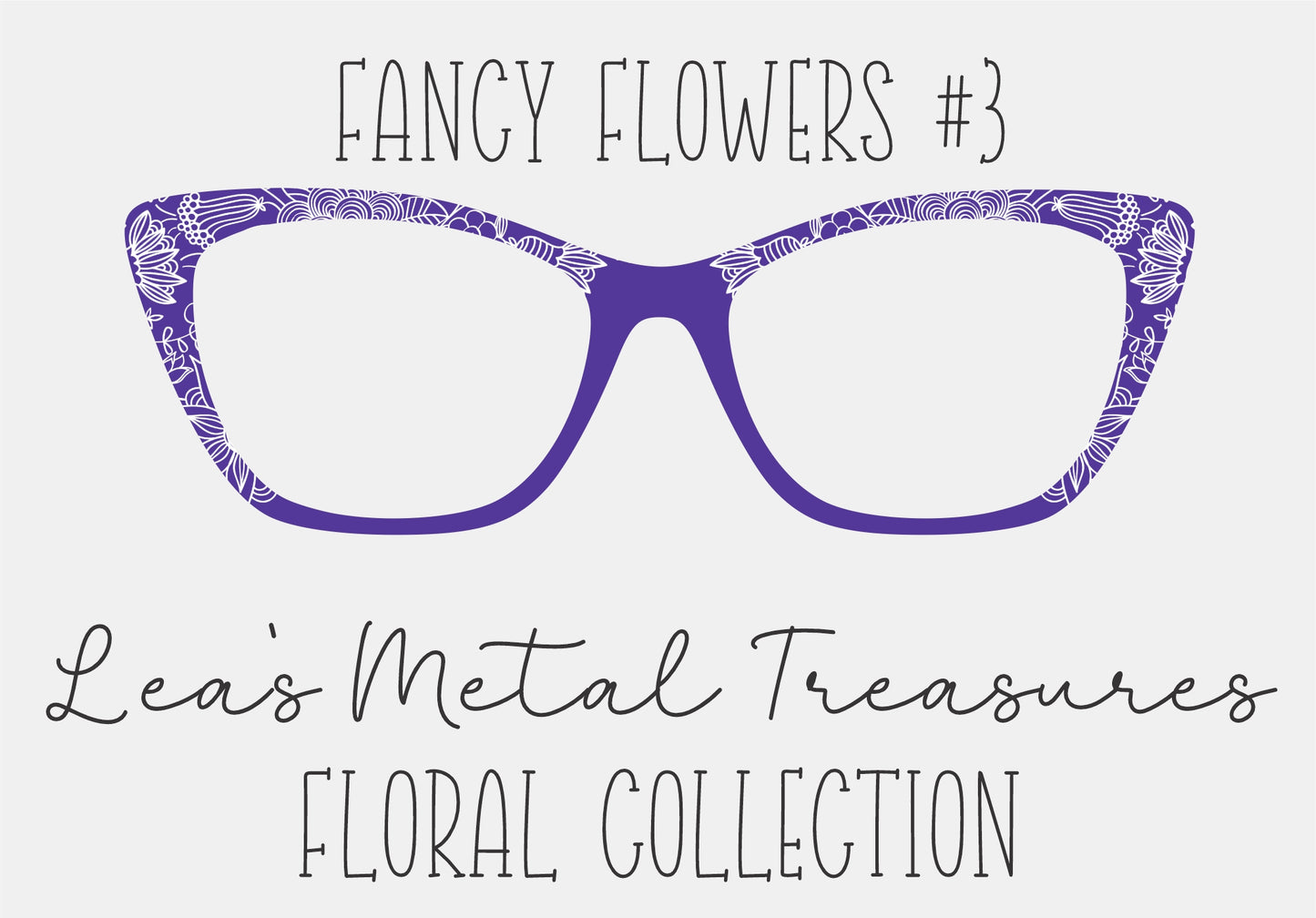 Fancy Flowers 3 Eyewear Frame Toppers COMES WITH MAGNETS