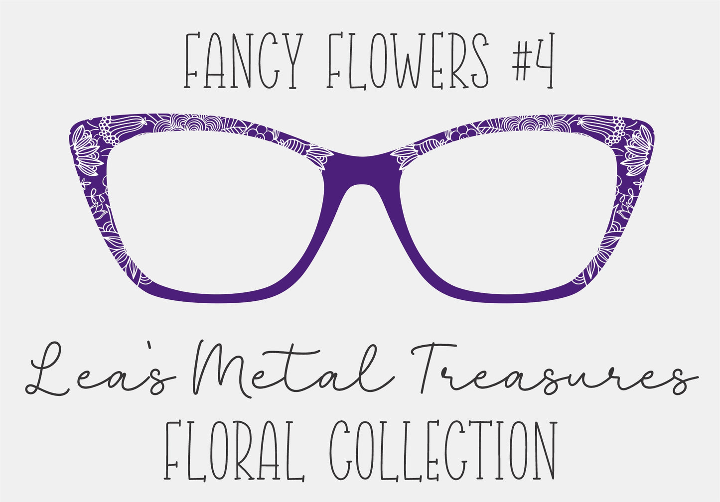 Fancy Flowers 4 Eyewear Frame Toppers COMES WITH MAGNETS