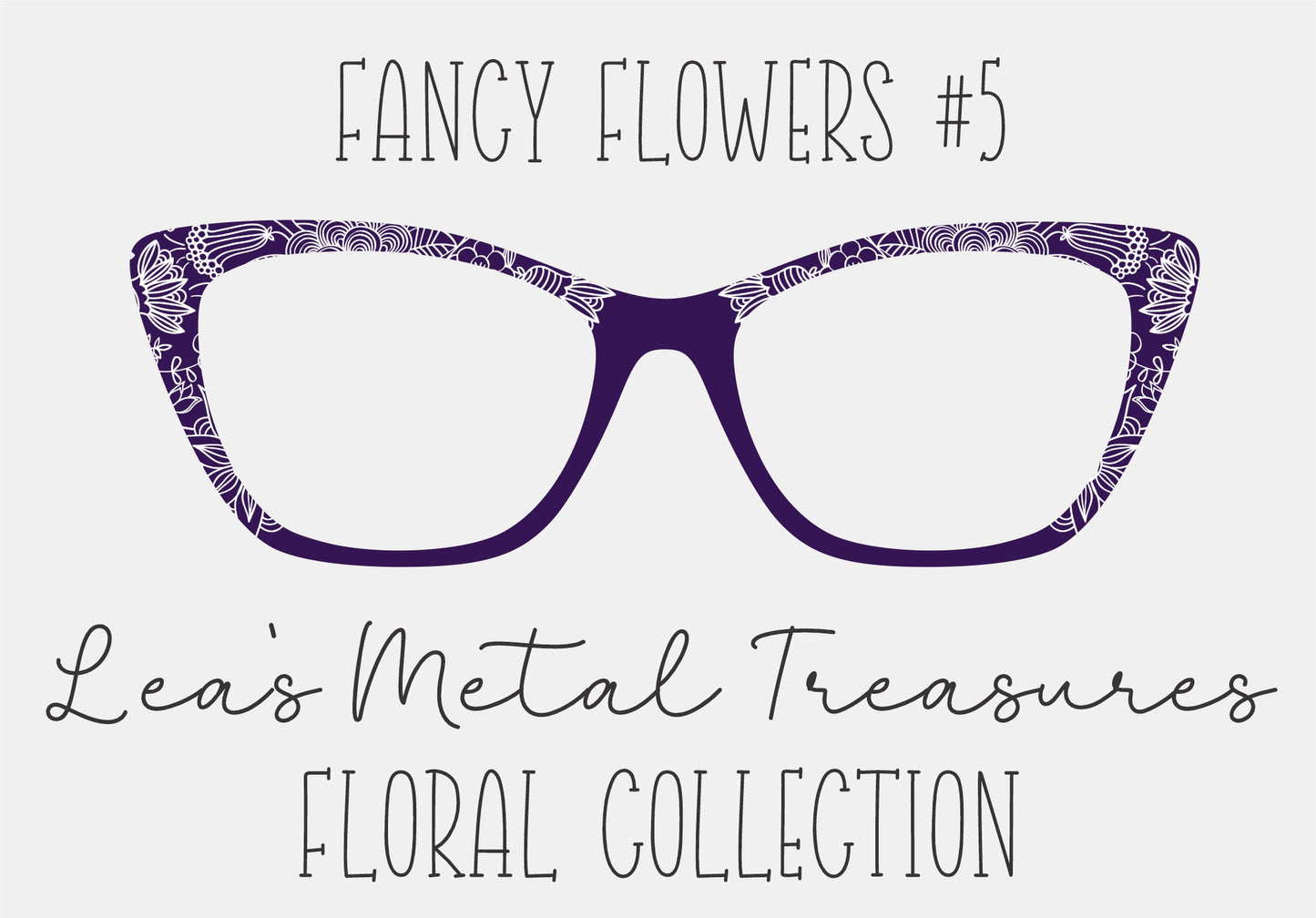 Fancy Flowers 5 Eyewear Frame Toppers COMES WITH MAGNETS