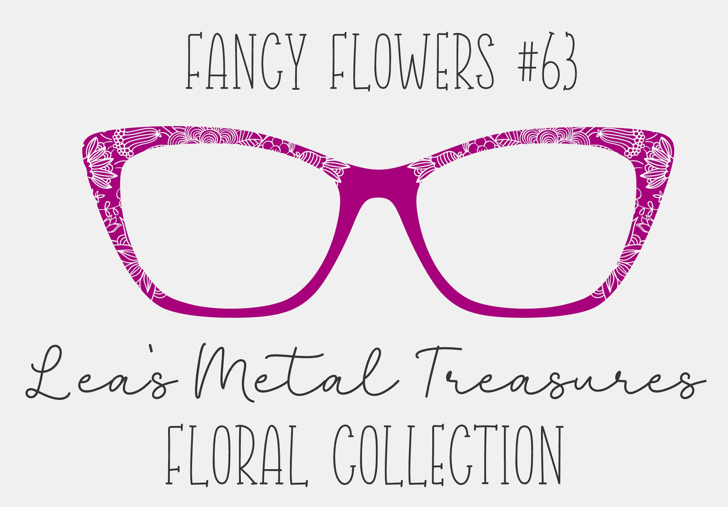 Fancy Flowers 63 Eyewear Frame Toppers COMES WITH MAGNETS