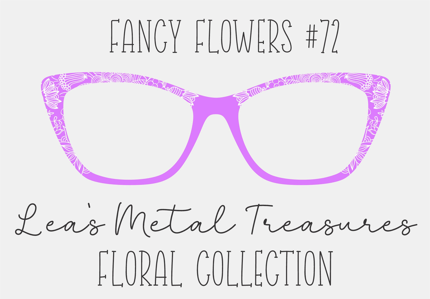 Fancy Flowers 72 Eyewear Frame Toppers COMES WITH MAGNETS