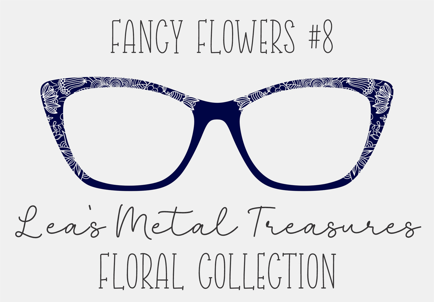 Fancy Flowers 8 Eyewear Frame Toppers COMES WITH MAGNETS