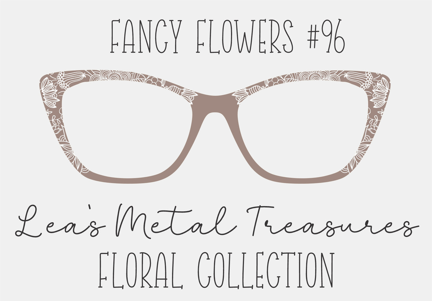 Fancy Flowers 96 Eyewear Frame Toppers COMES WITH MAGNETS