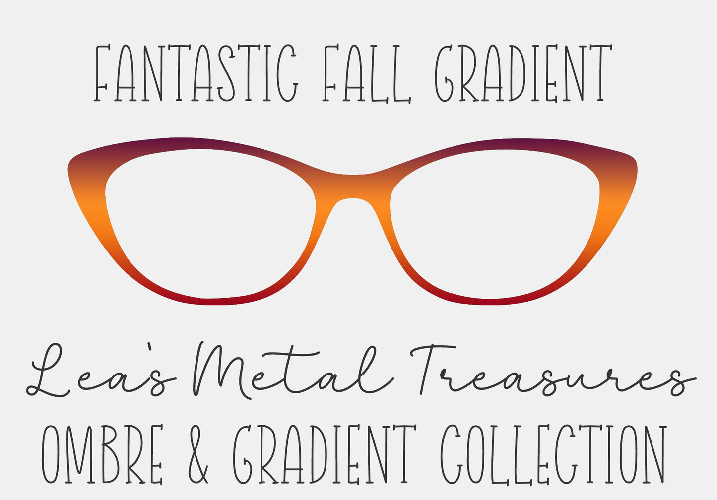 Fantastic Fall Gradient Eyewear Frame Toppers COMES WITH MAGNETS