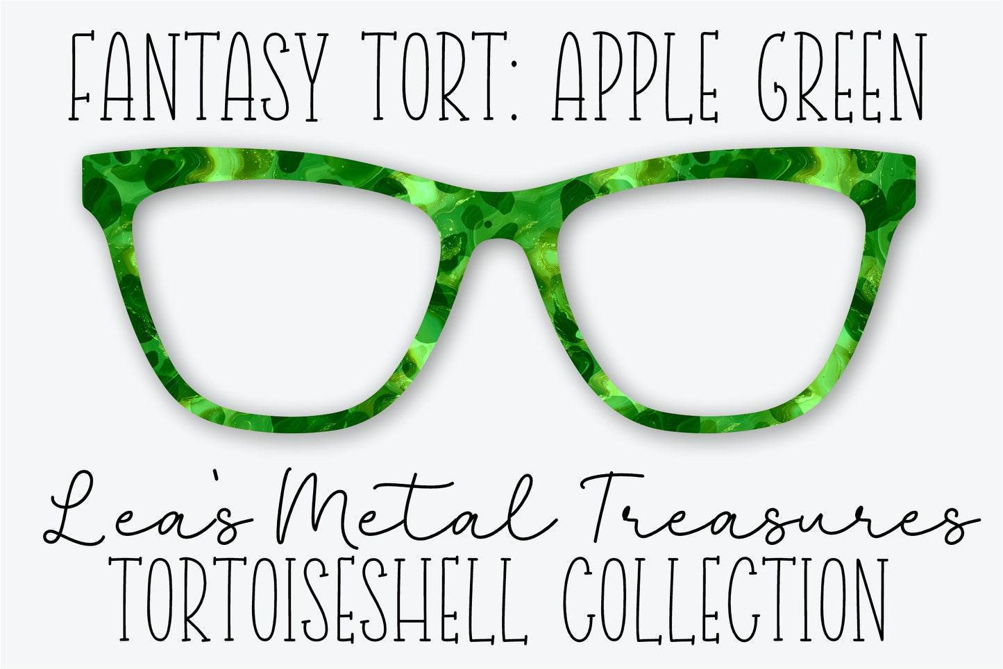 Fantasy Tort APPLE Green Eyewear Frame Toppers • JANUARY 2026 TOPPER OF THE MONTH