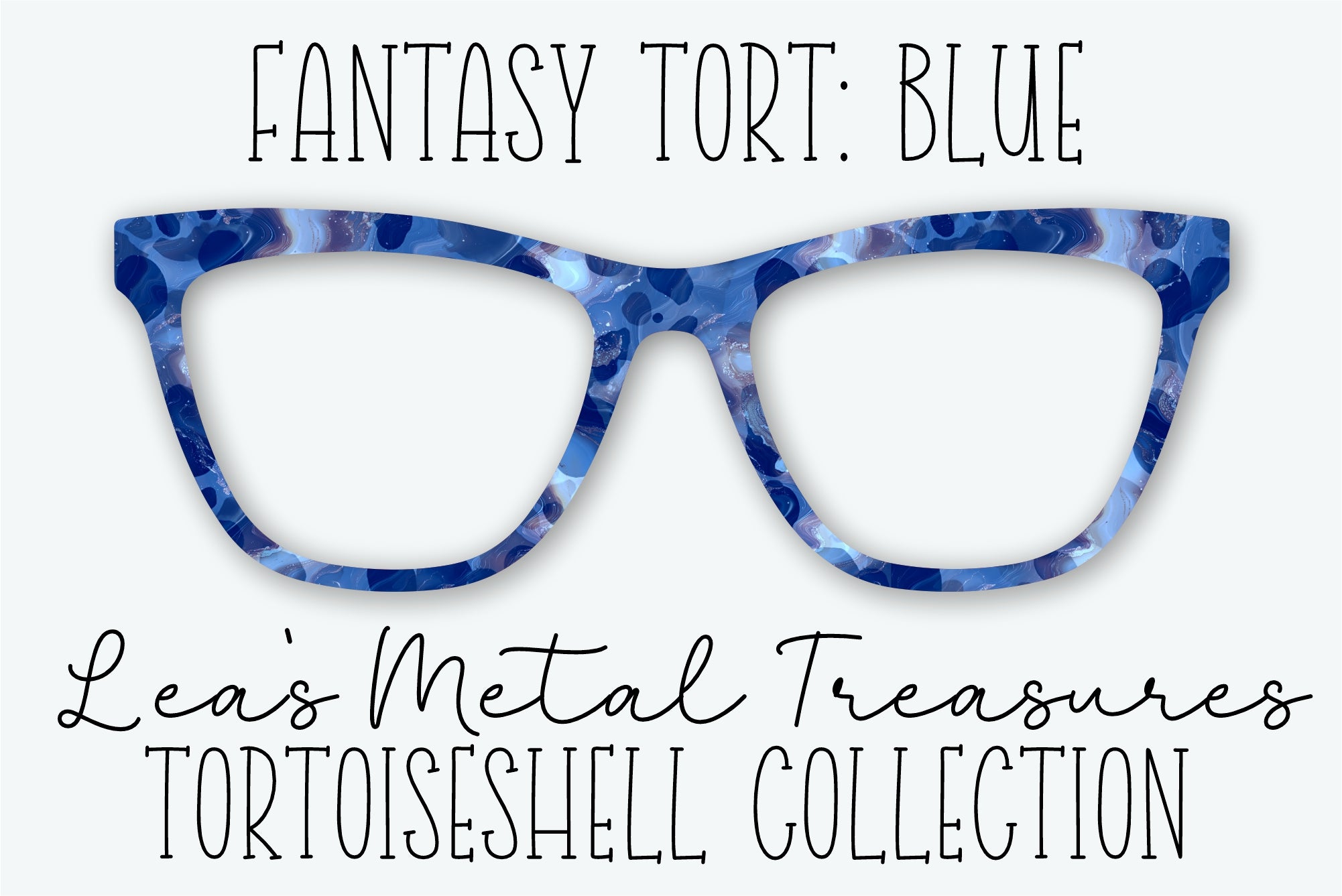Fantasy Tort Blue Eyewear Frame Toppers – Twinkle Twinkle Tees