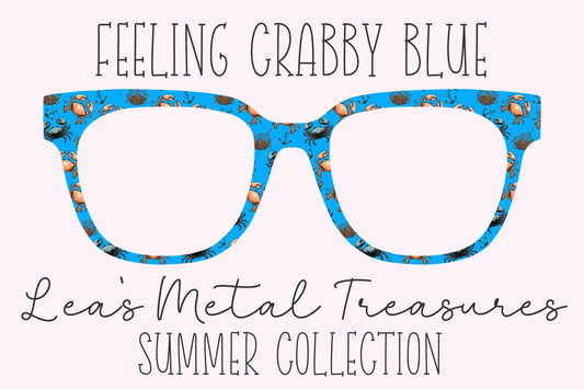 Feeling Crabby Blue Eyewear Frame Toppers COMES WITH MAGNETS