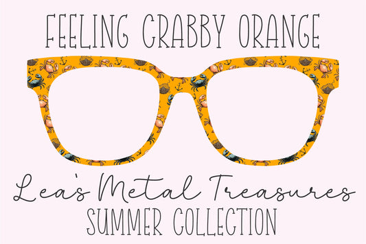 Feeling Crabby Orange Eyewear Frame Toppers COMES WITH MAGNETS