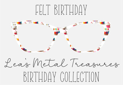 FELT BIRTHDAY Eyewear Frame Toppers COMES WITH MAGNETS