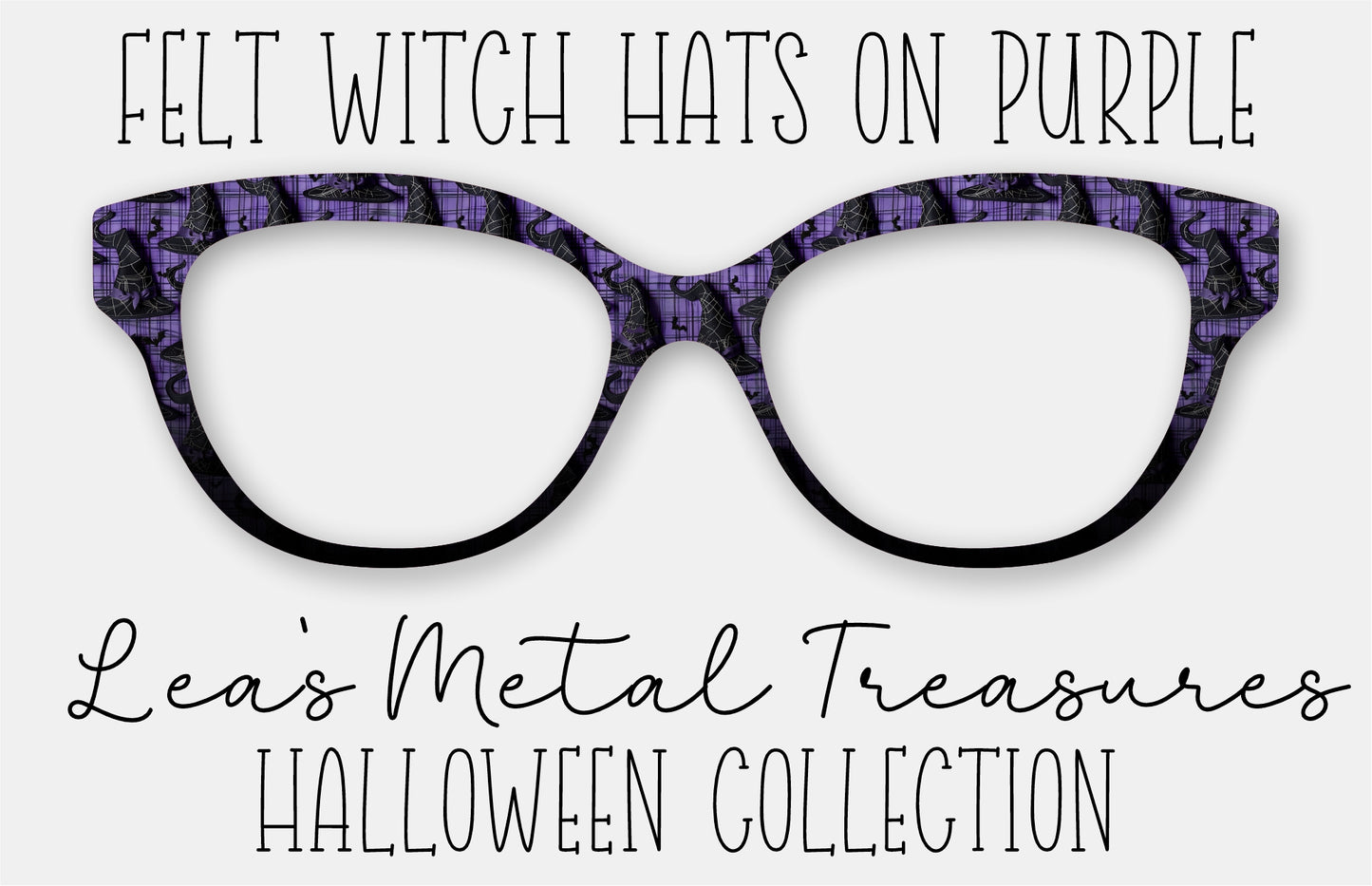 Felt Witch Hats on Purple Eyewear Frame Toppers COMES WITH MAGNETS