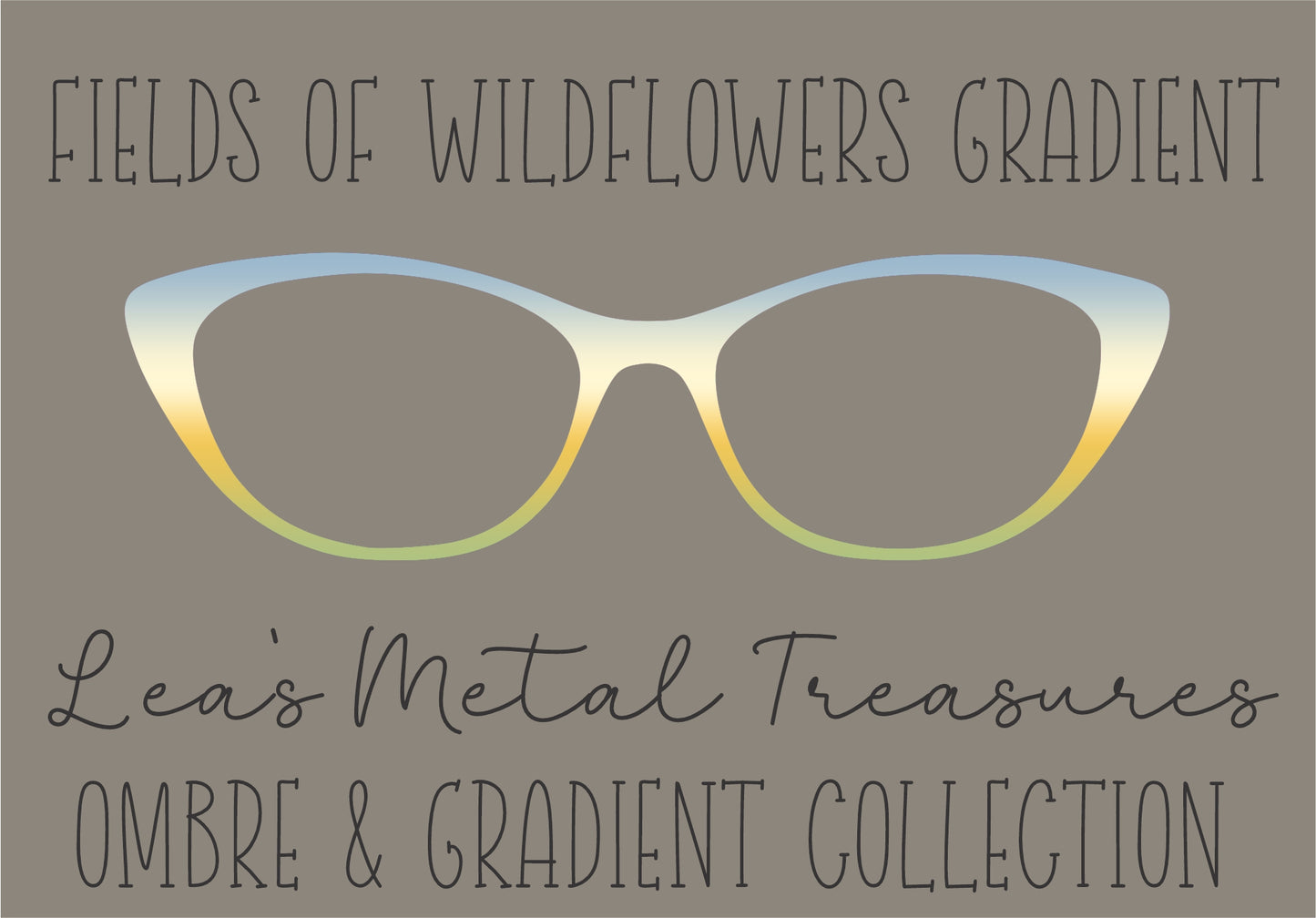 Fields of Wildflowers Gradient Eyewear Frame Toppers COMES WITH MAGNETS