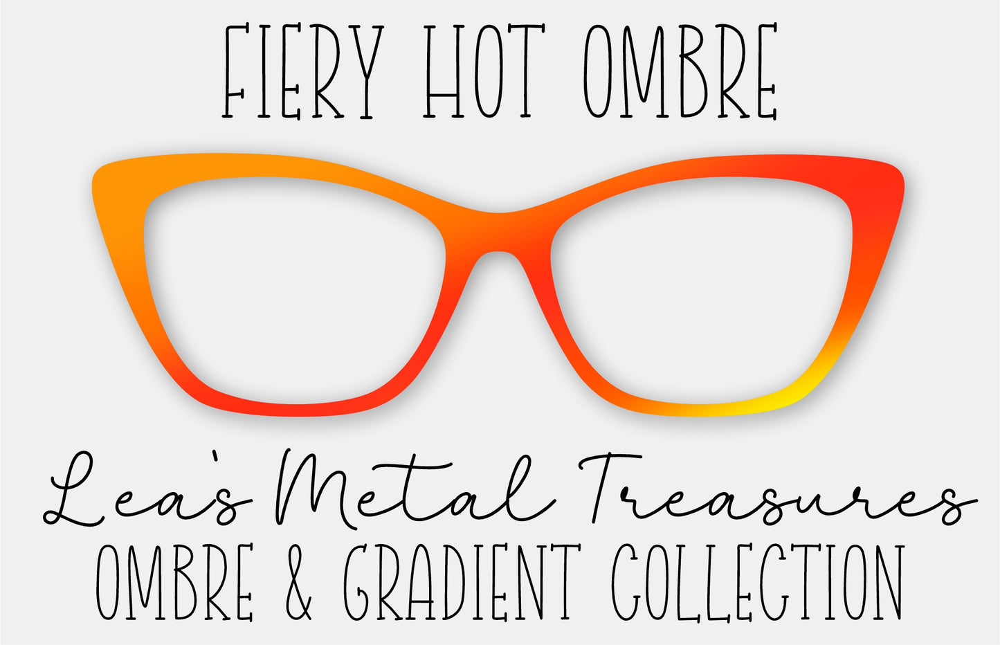 Fiery Hot Ombre Eyewear Frame Toppers