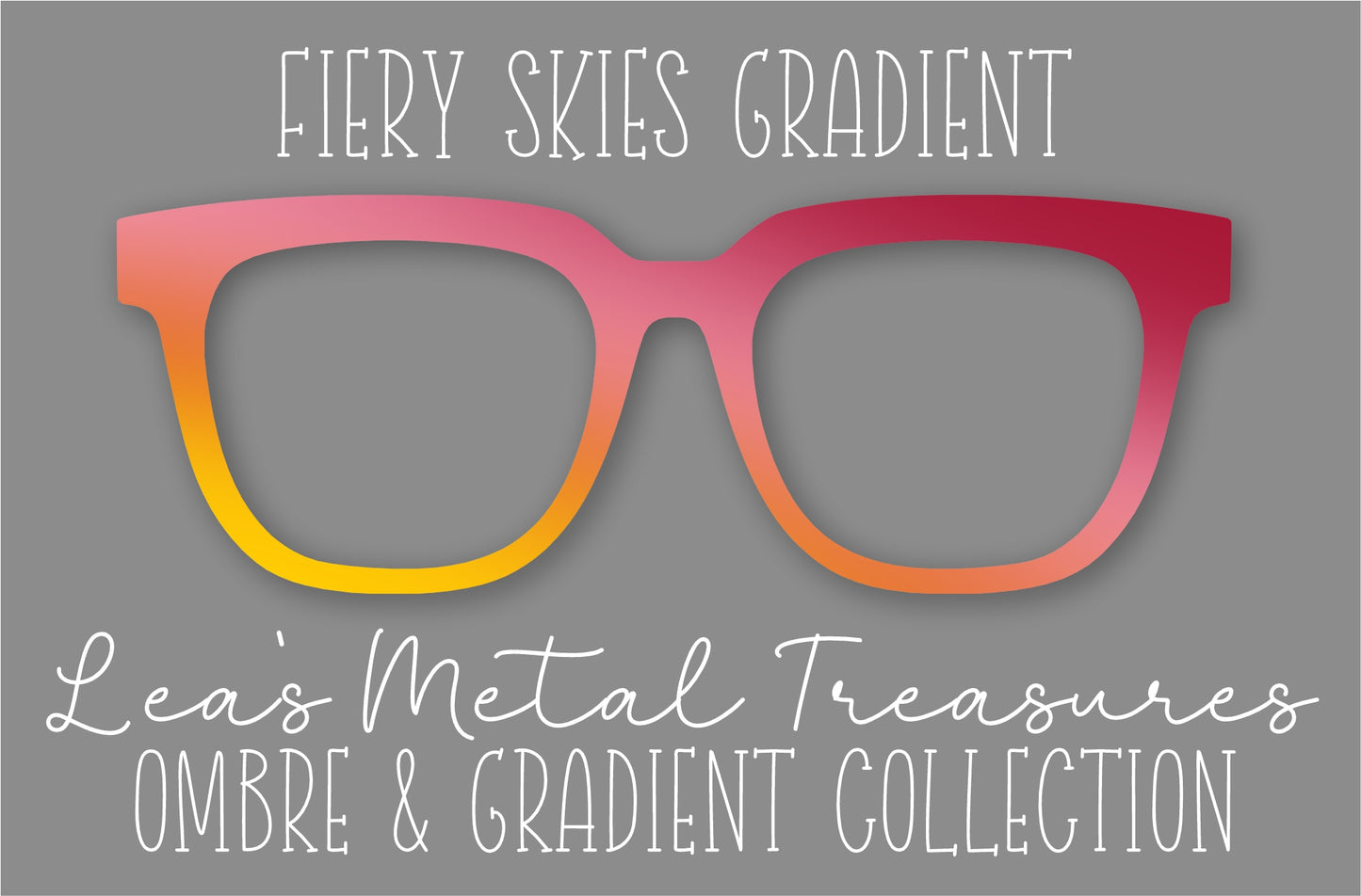 Fiery Skies Gradient Eyewear Frame Toppers