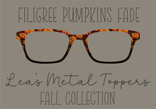 FILIGREE PUMPKINS FADE Eyewear Frame Toppers COMES WITH MAGNETS