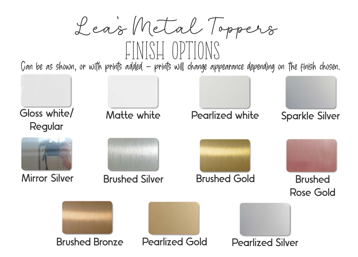 100 color options solid color topper