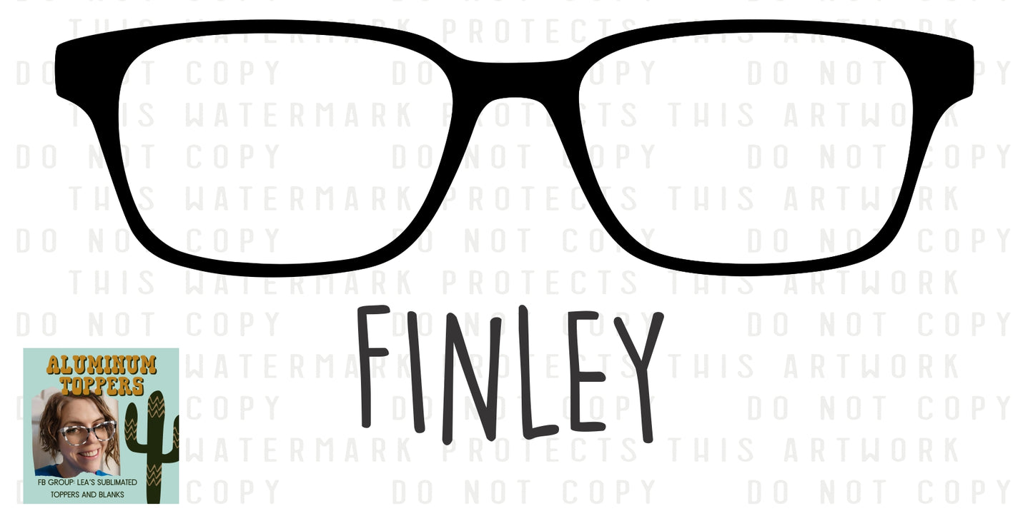 Finley SUBLIMATION BLANKS for DIY Eyewear Frame Toppers DO NOT COME WITH MAGNETS