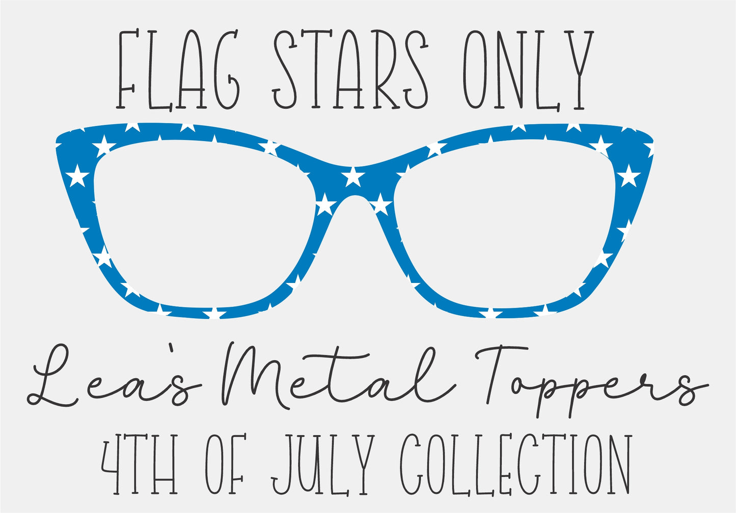FLAG STARS ONLY Eyewear Frame Toppers COMES WITH MAGNETS