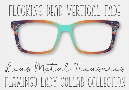 Flocking Dead Vertical Fade Printed Magnetic Eyeglasses Topper • Flamingo Lady Collab Collection