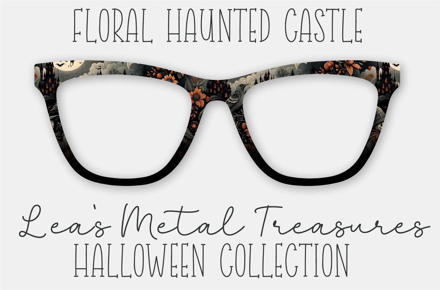 Floral Haunted Castle Eyewear Frame Toppers