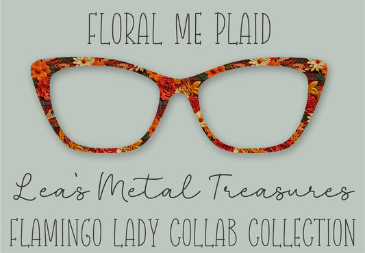 Floral Me Plaid Printed Magnetic Eyeglasses Topper • Flamingo Lady Collab Collection