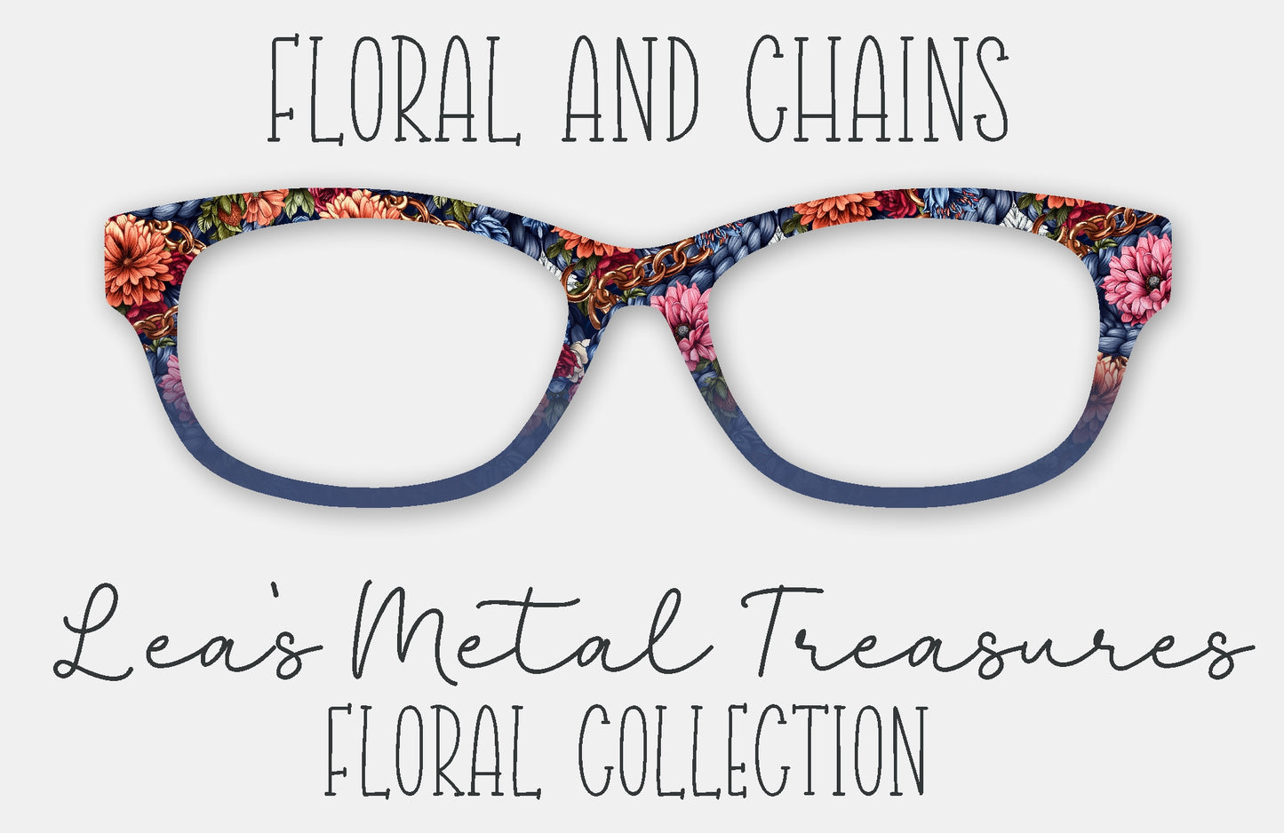 Floral and Chains Eyewear Frame Toppers