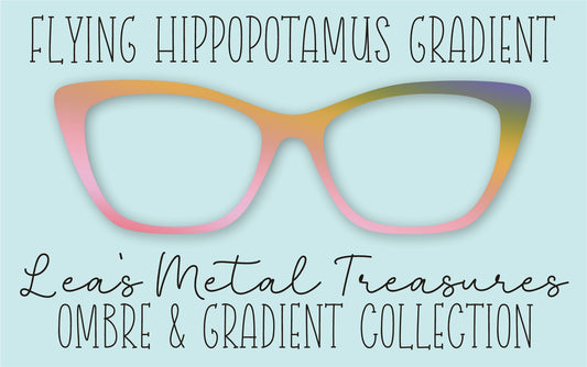 Flying Hippopotamus Gradient Eyewear Frame Toppers