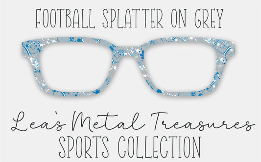 Football Splatter on Grey Eyewear Frame Toppers