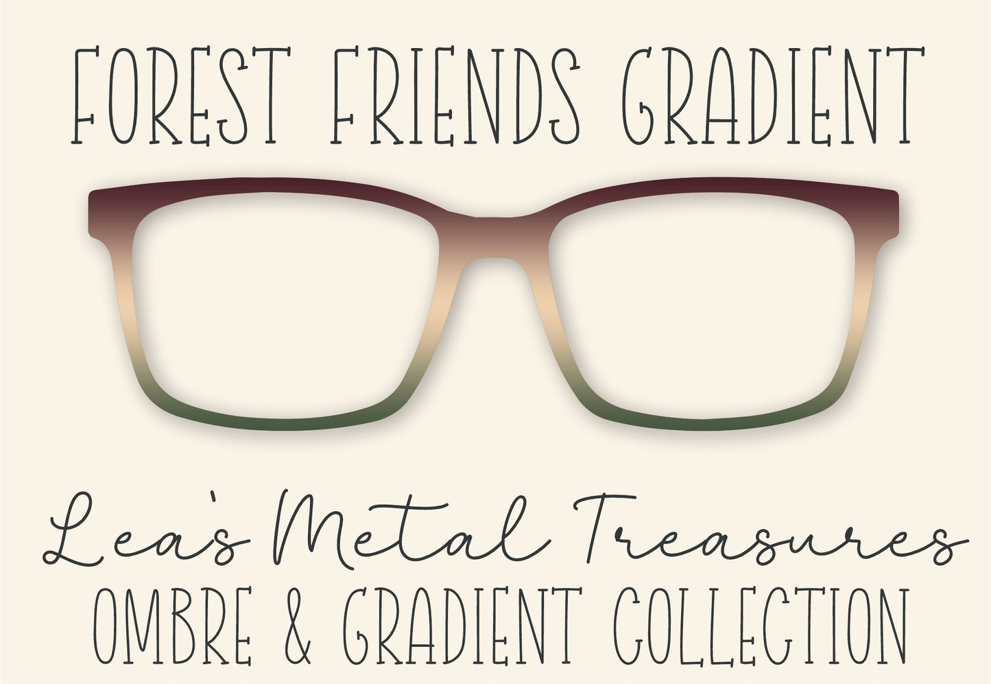 Forest Friends Gradient Eyewear Frame Toppers COMES WITH MAGNETS