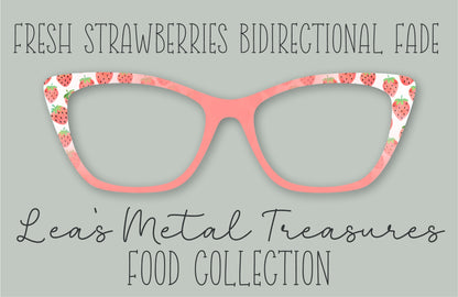 Fresh Strawberries Bidirectional Fade Eyewear Frame Toppers COMES WITH MAGNETS